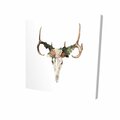 Fondo 16 x 16 in. Deer Skull with Roses-Print on Canvas FO2791981